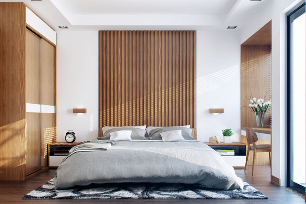 Phòng ngủ cho bố mẹ với phong cách giản dị