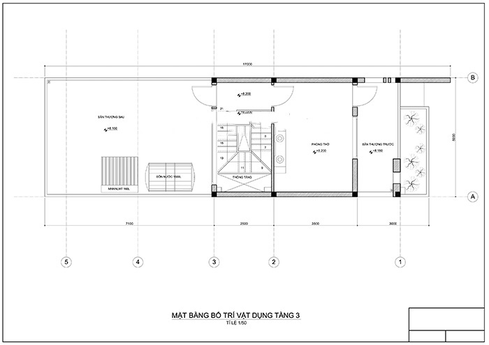 Tư vấn thiết kế nhà ống 3 tầng hiện đại 5x17,3m. 4